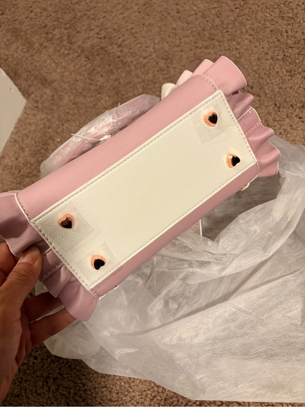 NWT Samantha Vega Bijou Pink Gradient Flutter Purse Small Size + Bow Charm - Picture 3 of 5